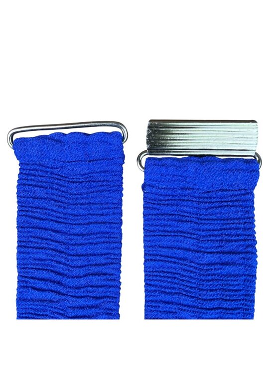 Woven Elastic Womens Vintage Blue Fabric Belt Knot Design Adjustable